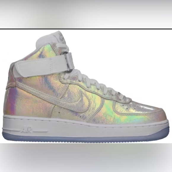Nike Air Force 1 High Top Iridescent Women’s size 8 - Picture 1 of 12